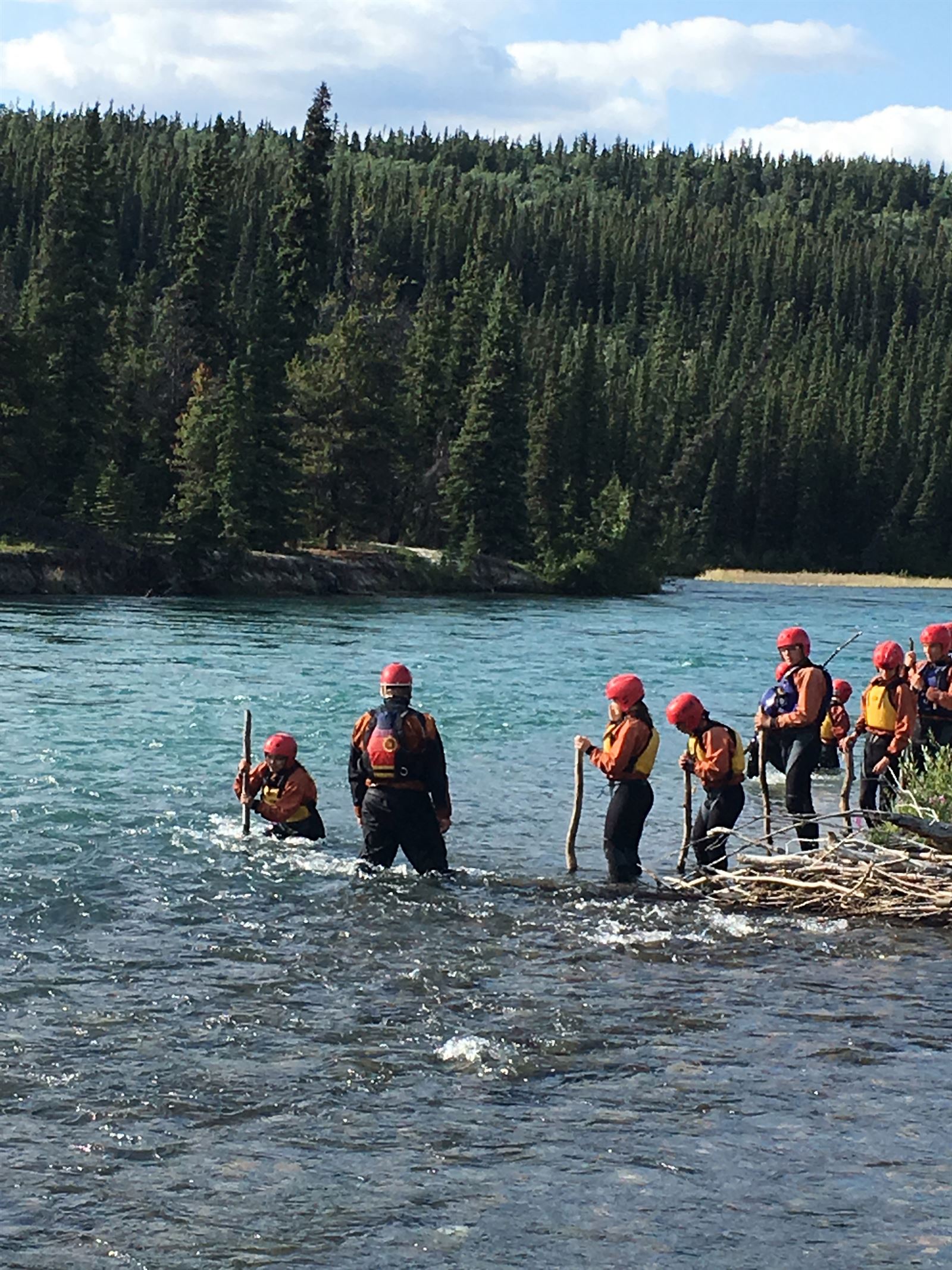 group learning swift water rescue skills